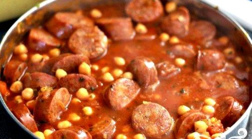 Чоризо с фасолью