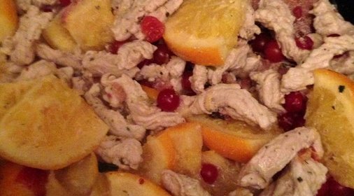 Индейка с клюквой и апельсинами