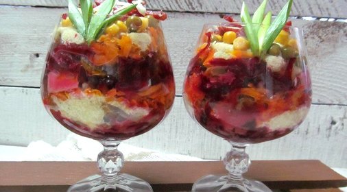 Салат с ветчиной и тыквой