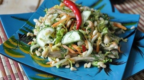 Салат из пекинской капустки с мясом