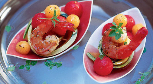 Арбуз с креветками