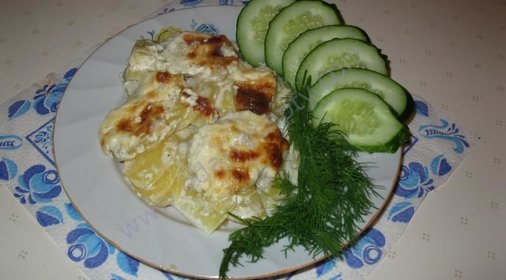 Запеченный картофель в сливках в духовке