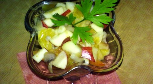 Салат из шампиньонов и перца