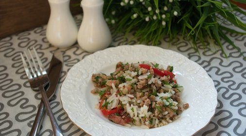 Салат с фаршем мясным