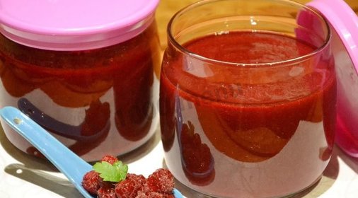 Протертая малина с сахаром