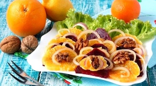 Салат со свёклой и апельсином