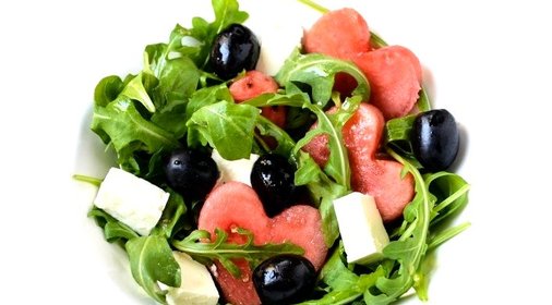 Салат с арбузом и брынзой