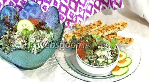 Салат из грейпфрута, клевера и мяты