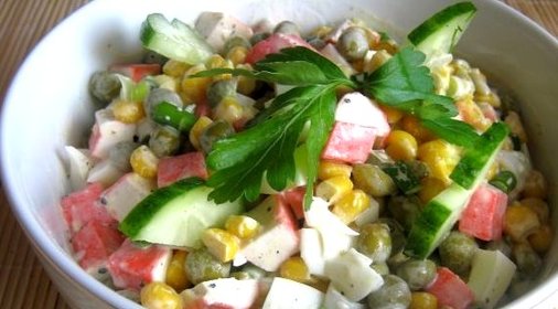 Крабовый салат рецепт классический