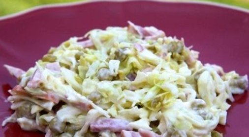 Капуста с ветчиной