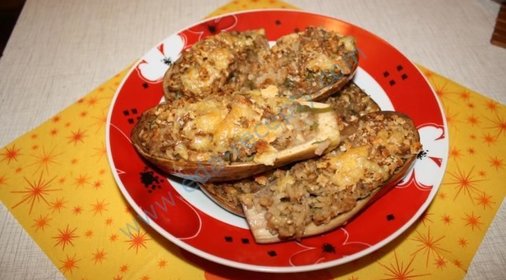 Баклажаны с рисовым фаршем по-кубански