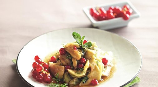 Салат из баклажанов на пару с укропом и мятой