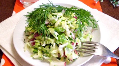 Салат Весенний из капусты
