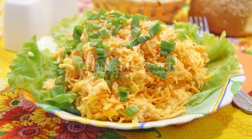 Салат из моркови с чесноком