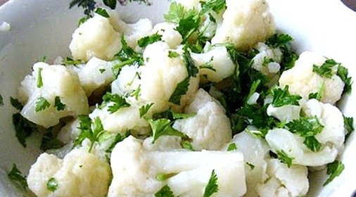 Цветная капуста отварная