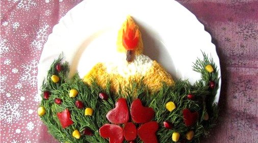 Салат Свеча