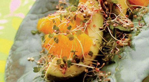 Салат из авокадо с проростками