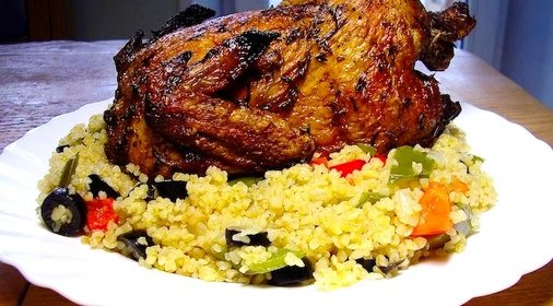 Цыпленок с чесноком и тимьяном