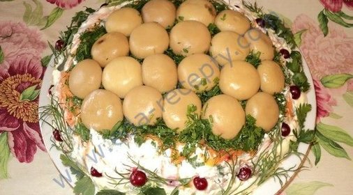 Салат с грибами Лесная поляна