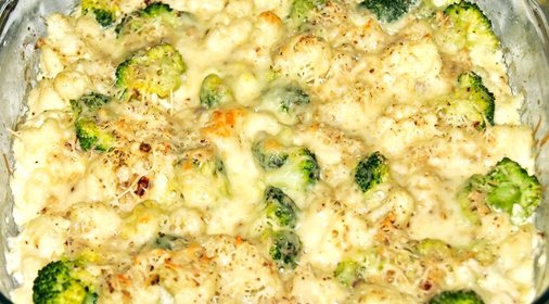 Цветная капуста и брокколи, запеченные в духовке