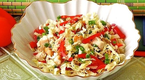 Салат из пекинской капусты с курицей