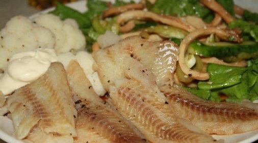 Рыба с цветной капустой в пароварке