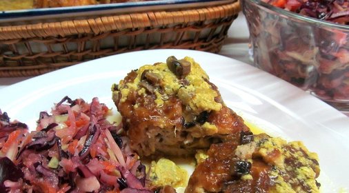 Куриные вертуны с витаминным салатом