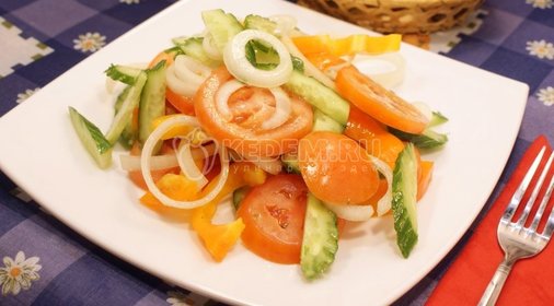 Овощной салат с маслом