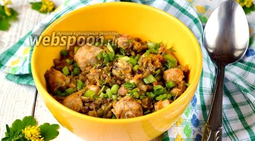 Чечевица с курицей в мультиварке