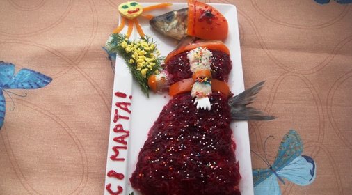 Салат Селедка в сарафане