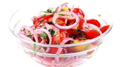 Салат из помидоров с луком