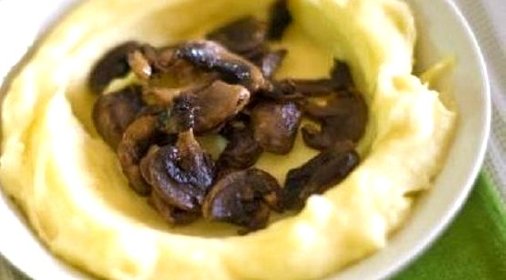 Пюре со сливками и грибами
