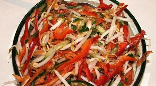 Китайский салат с креветками