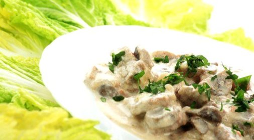 Грибной салат с ветчиной