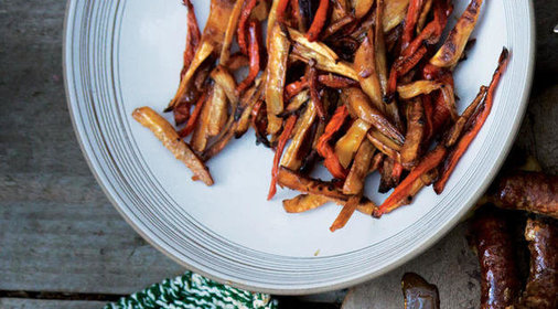 Запеченные морковь и пастернак