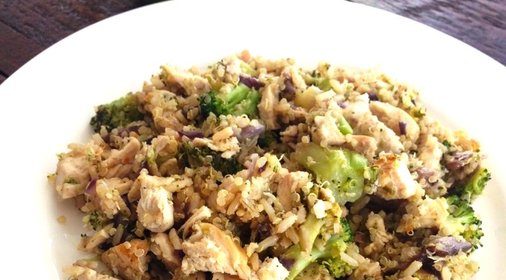 Салат с брокколи и грибами