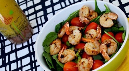 Заправка для салата с рукколой и креветками