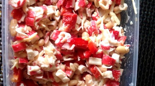 Салат с фасолью и болгарским перцем