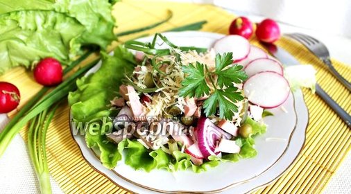 Мужской салат с редисом