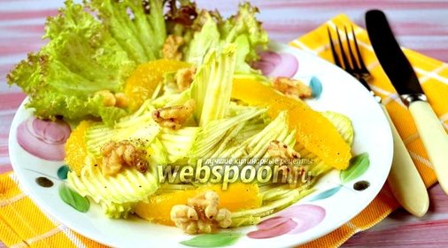 Салат с кабачками и апельсинами