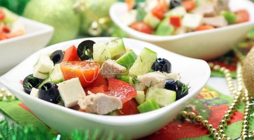 Овощной салат с мясом