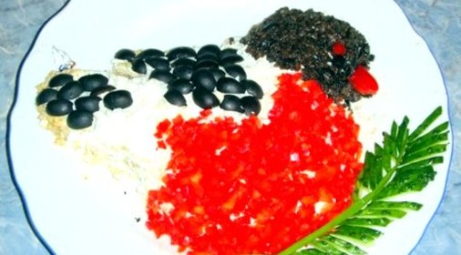 Салат Снегирь