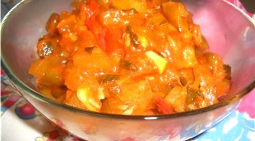 Салат из кабачков и огурцов