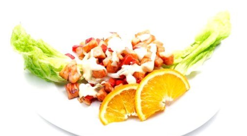 Салат из курицы с фруктами