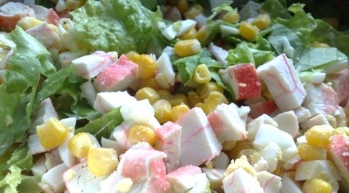 Хрустящий крабовый салат