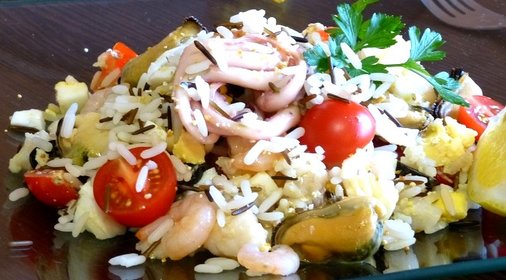Салат из морепродуктов Для любимого