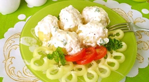 Картофель под чесночным соусом