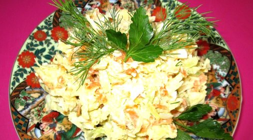 Салат из редьки с курицей