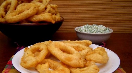 Кальмар, жаренный в кляре