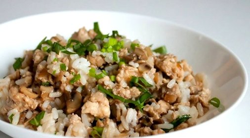 Рис с вешенками